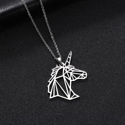 Stainless Steal Unicorn Necklace