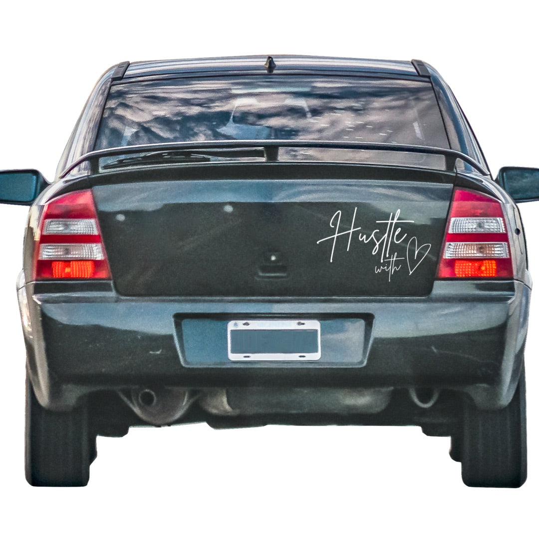 Hustle with Heart Car Decal