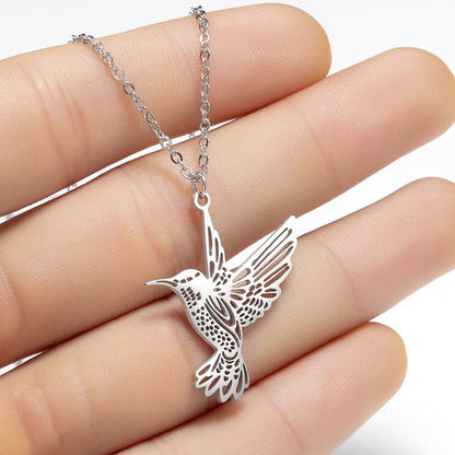 Stainless Hummingbird Necklace