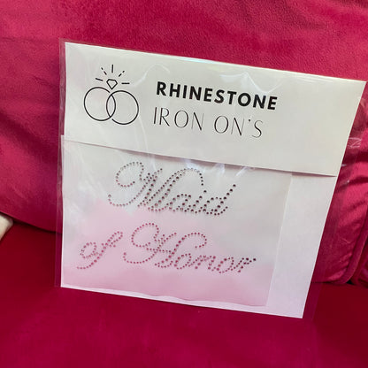 DIY Wedding Rhinestone Iron ON’s