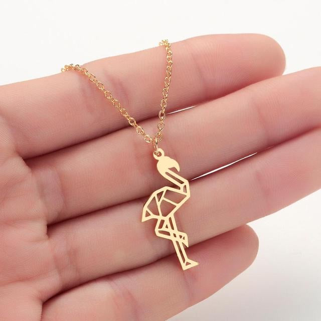 Silver/ Gold Plated Flamingo Necklace