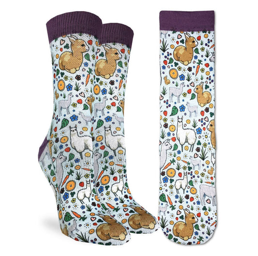 Women's Floral Llamas Socks