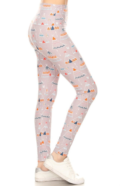 Leggings pour adultes imprimés Tipi