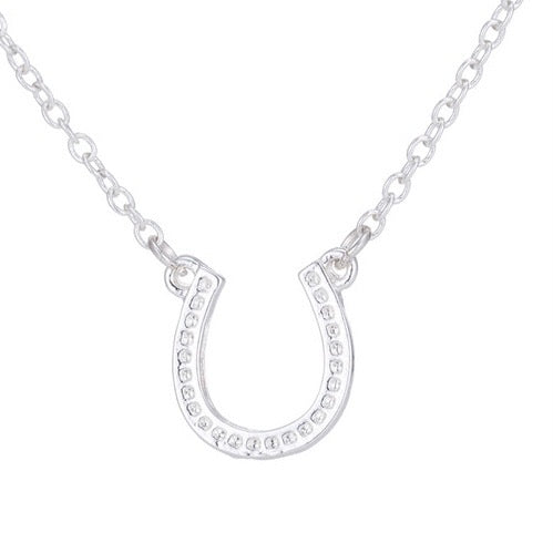 Horseshoe Plated Silver Gold Necklace