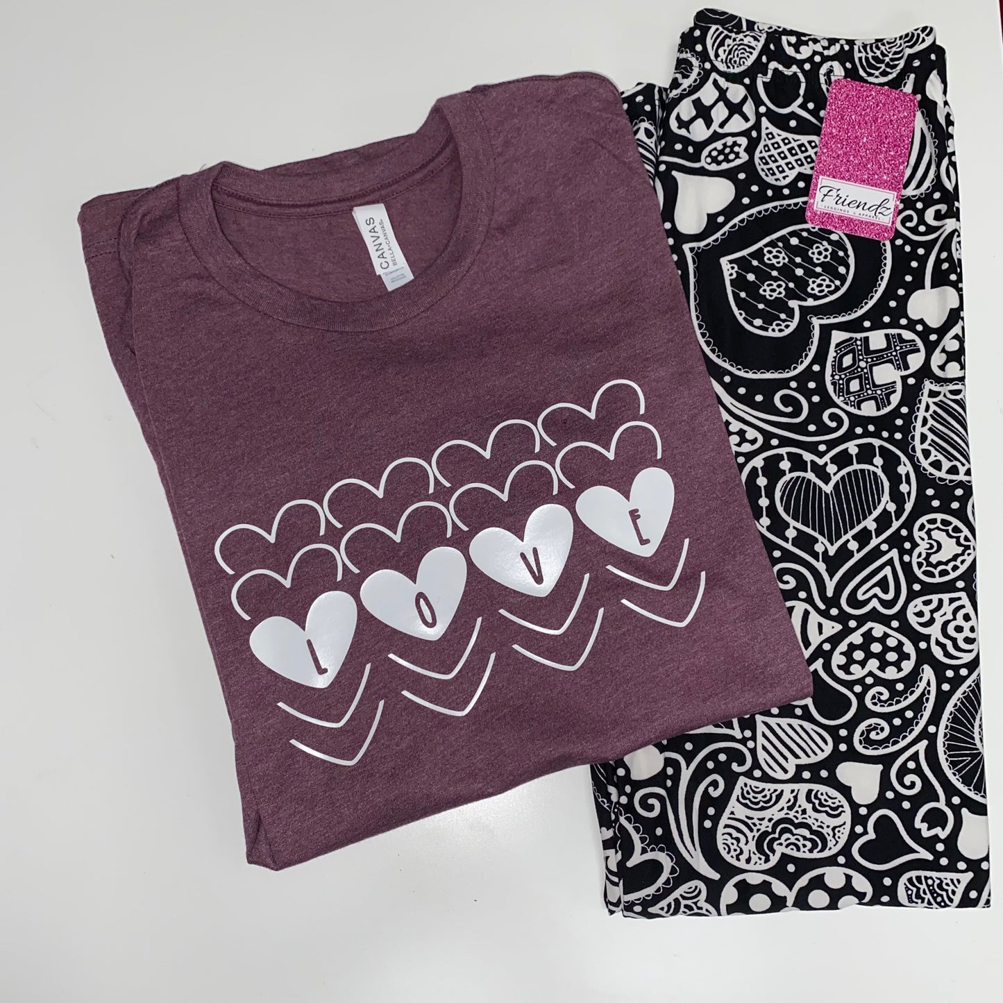 T-shirt Saint-Valentin coeur d'amour