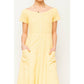 MEDIUM Pocketed OFF Shoulder BUTTON DOWN MIDI DRESS