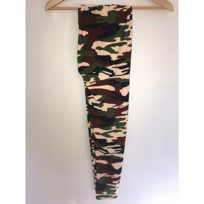 Cream Camouflage Adult Leggings