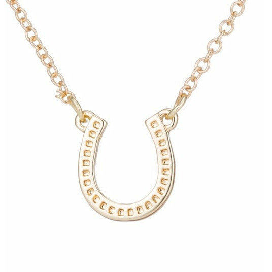 Horseshoe Plated Silver Gold Necklace